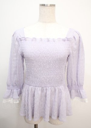 画像: axes femme / シアーシャーリングブラウス F ラベンダー Y-25-03-07-014-AX-TO-SZ-ZI