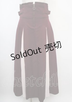 画像: axes femme / センタージップロングスカート  ワイン Y-25-03-07-127-AX-SK-AS-ZY
