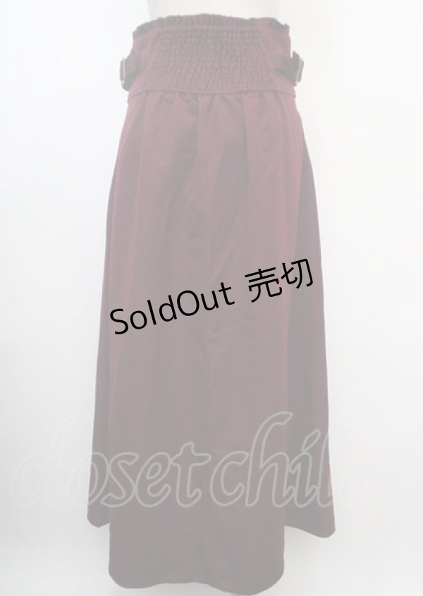 画像2: axes femme / センタージップロングスカート  ワイン Y-25-03-07-127-AX-SK-AS-ZY (2)