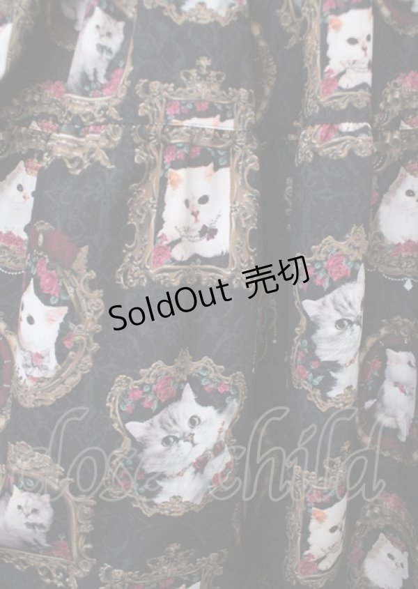 画像3: Enchantlic Enchantilly / 猫の王女さまの音楽会のスカート  ブラック Y-25-03-07-144-LO-SK-SZ-ZY (3)