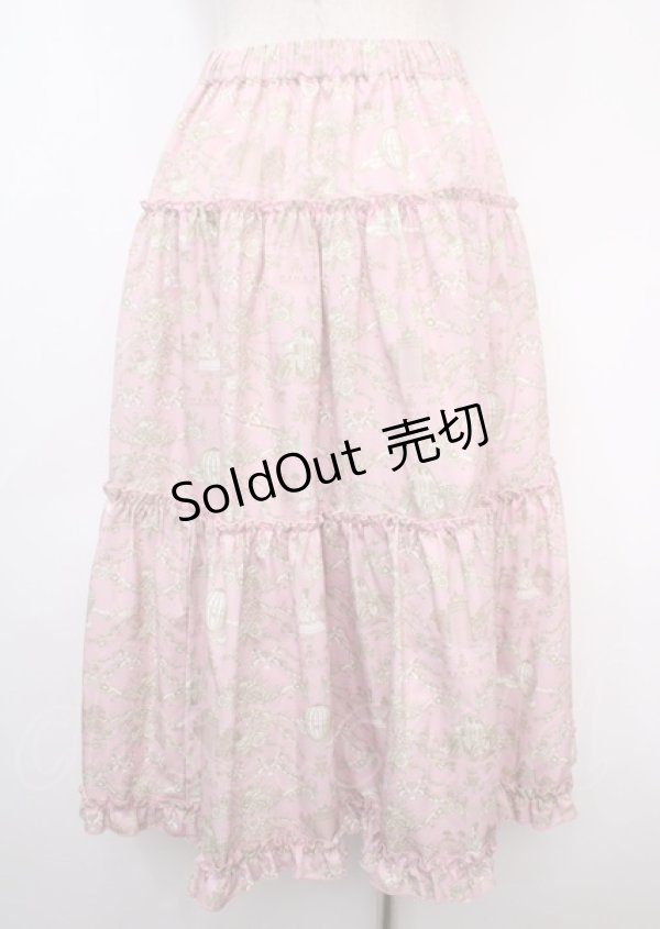 画像2: m petit by misako / NINA'Sギャザースカート M ピンク Y-25-03-07-145-LO-SK-SZ-ZY (2)