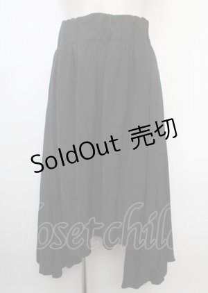 画像: LISTEN FLAVOR / デザインスカート  黒 Y-25-03-07-147-PU-SK-SZ-ZY
