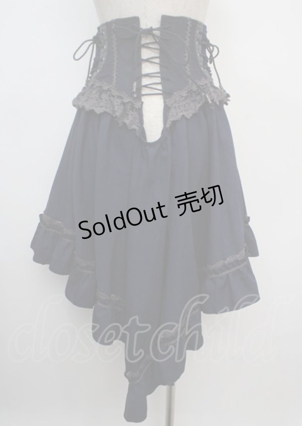 画像2: Ozz oneste / 薔薇刺繍オーバーコルセット  青 Y-25-03-07-158-OO-SK-SZ-ZY (2)
