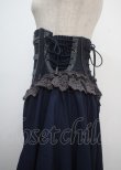 画像3: Ozz oneste / 薔薇刺繍オーバーコルセット  青 Y-25-03-07-158-OO-SK-SZ-ZY (3)