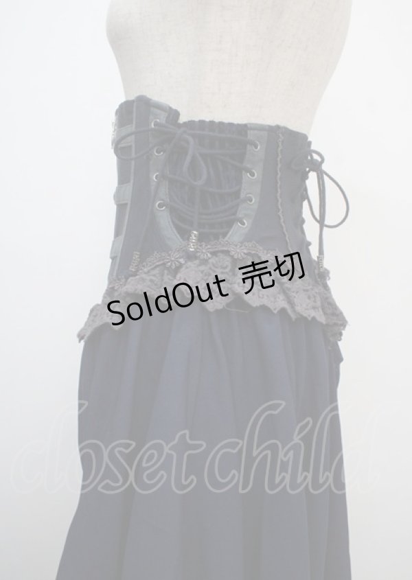 画像3: Ozz oneste / 薔薇刺繍オーバーコルセット  青 Y-25-03-07-158-OO-SK-SZ-ZY (3)