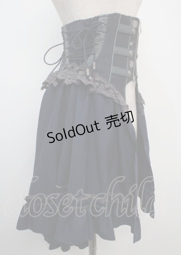 画像4: Ozz oneste / 薔薇刺繍オーバーコルセット  青 Y-25-03-07-158-OO-SK-SZ-ZY (4)
