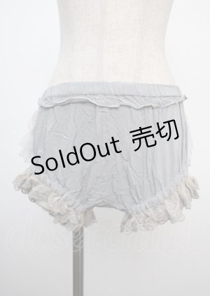 画像: GRAMM / レースフリルペチパンツ  サックス Y-25-03-07-164-HN-PA-SZ-ZY