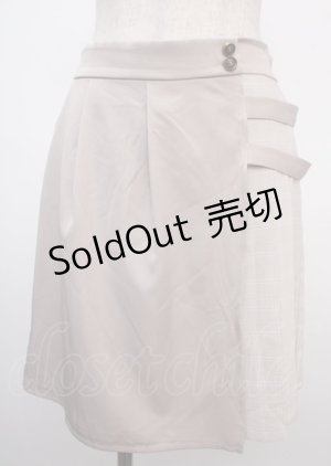 画像: axes femme POETIQUE / ポイントチェックスカパン  ベージュ Y-25-03-07-190-AX-PA-SZ-ZY