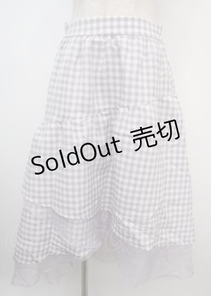 画像: axes femme POETIQUE / ギンガムチェックイレヘムSK M ラベンダー Y-25-03-07-200-AX-SK-SZ-ZY