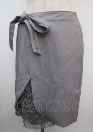 画像: axes femme / ラッププリーツスカート M グレー Y-25-03-07-202-AX-SK-SZ-ZY