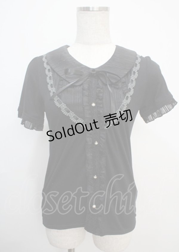 画像1: axes femme / はしごレース使いトップス M 黒 Y-25-03-07-031-AX-TO-SZ-ZY (1)