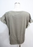 画像2: axes femme / フラワーレーススクエアTシャツ M カーキ Y-25-03-07-038-AX-TO-SZ-ZY (2)