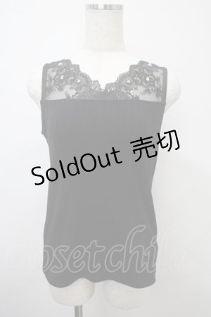 画像: axes femme / 繊細レースタンク M 黒 Y-25-03-10-057-AX-TO-SZ-ZY