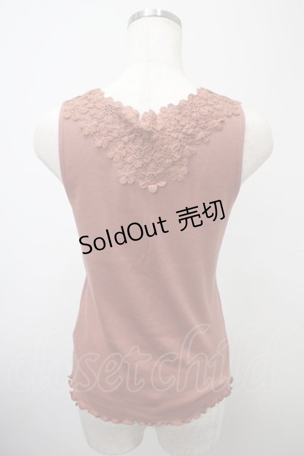 画像2: axes femme / 吸水速乾モチーフレースタンク F オレンジ Y-25-03-10-062-AX-TO-SZ-ZI (2)