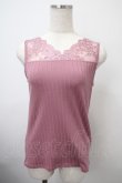 画像1: axes femme / 繊細レースタンク M 濃ピンク Y-25-03-10-063-AX-TO-SZ-ZY (1)