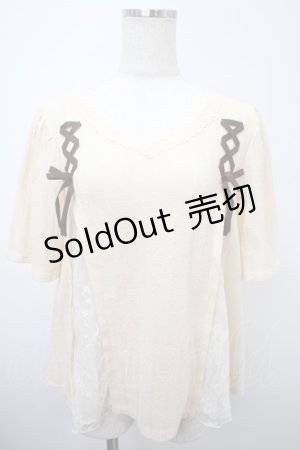 画像: axes femme / レースアッププルオーバー M 生成り Y-25-03-10-069-AX-TO-SZ-ZS