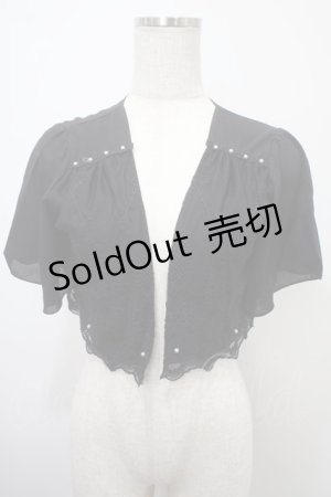 画像: axes femme / 繊細レースボレロ M 黒 Y-25-03-10-075-AX-TO-SZ-ZY