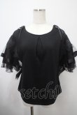 画像1: axes femme / 袖レースアップトップス M 黒 Y-25-03-10-086-AX-TO-SZ-ZY (1)