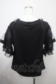 画像2: axes femme / 袖レースアップトップス M 黒 Y-25-03-10-086-AX-TO-SZ-ZY (2)