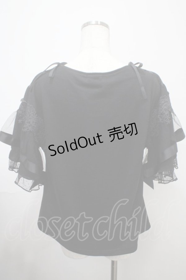 画像2: axes femme / 袖レースアップトップス M 黒 Y-25-03-10-086-AX-TO-SZ-ZY (2)