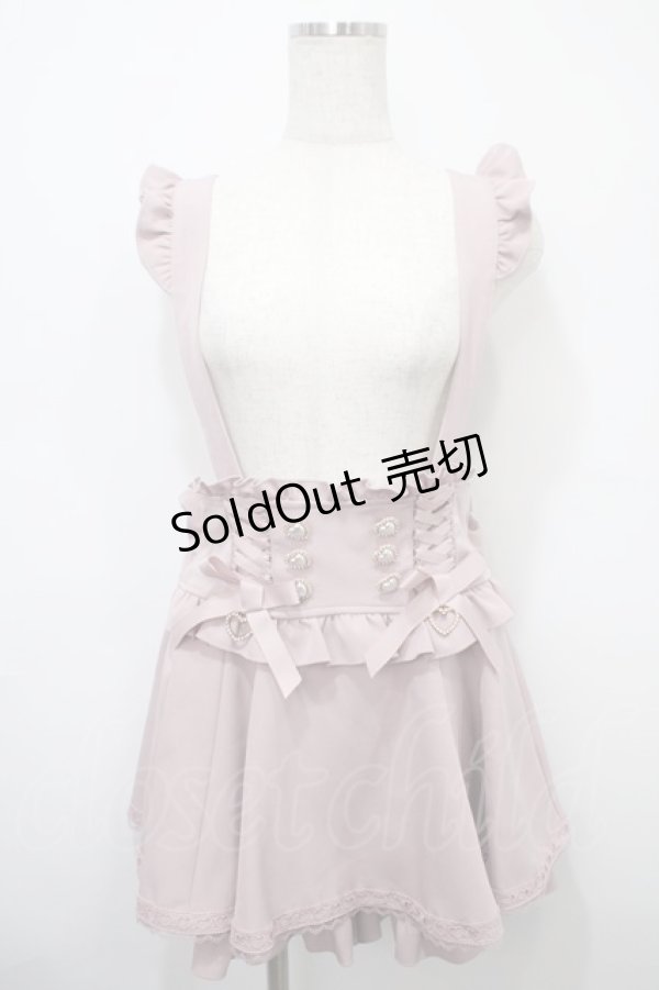 画像1: LIZ LISA / レースアップサスペンダー付スカパン 0 ピンク Y-25-03-10-092-LO-PA-SZ-ZY (1)