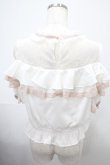 画像2: LIZ LISA / オープンショルダーフリルブラウス 0 白×ピンク Y-25-03-10-094-LO-BL-SZ-ZY (2)
