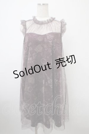 画像: axes femme / トラベルチュール重ねワンピース M ワイン Y-25-03-10-096-AX-OP-SZ-ZY