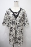 画像1: axes femme / レースアップチュニック M 黒 Y-25-03-10-098-AX-OP-SZ-ZS (1)