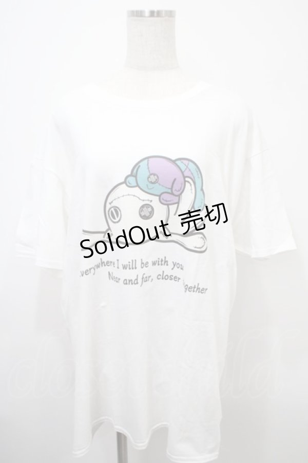 画像1: NieR Clothing / プリント半袖カットソー XL 白 Y-25-03-10-113-PU-TO-SZ-ZY (1)