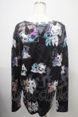 画像2: NieR Clothing / 総柄プリントロンT F 黒 Y-25-03-10-114-PU-TO-SZ-ZY (2)