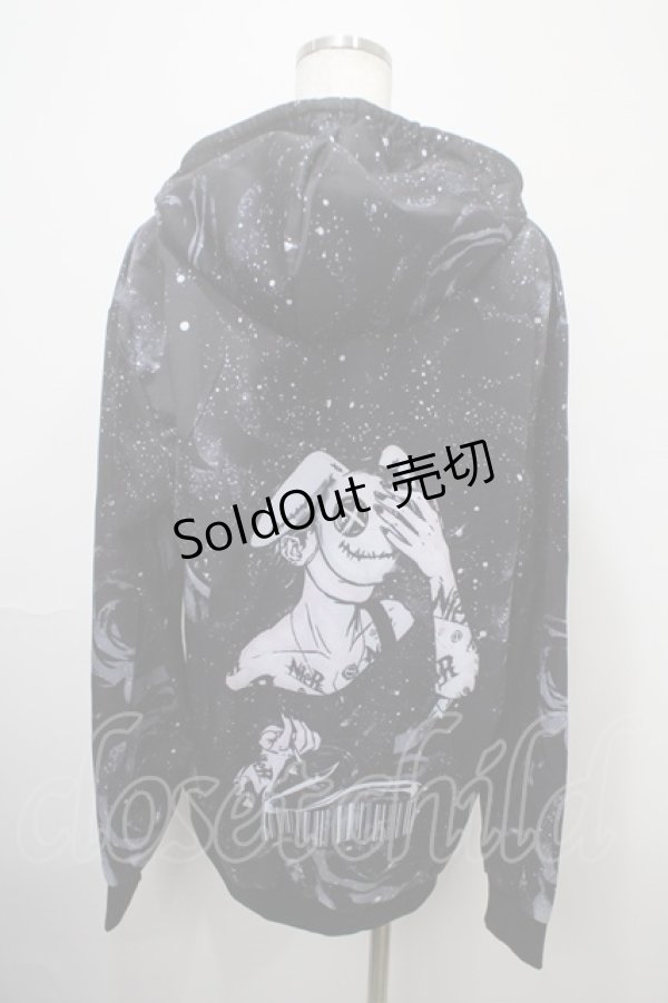画像2: NieR Clothing / 総柄パーカー  黒 Y-25-03-10-115-PU-TO-SZ-ZY (2)
