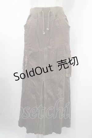 画像: Ozz Croce / ミリタリースカート  カーキブラウン Y-25-03-10-131-OO-SK-SZ-ZY