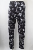 画像1: NieR Clothing / プリントレギンスパンツ  黒 Y-25-03-10-135-PU-PA-SZ-ZY (1)