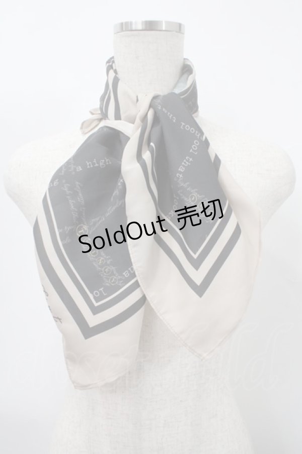 画像1: F i.n.t / スカーフ  黒×ベージュ Y-25-03-10-017-CA-ZA-SZ-ZT422-F001 (1)