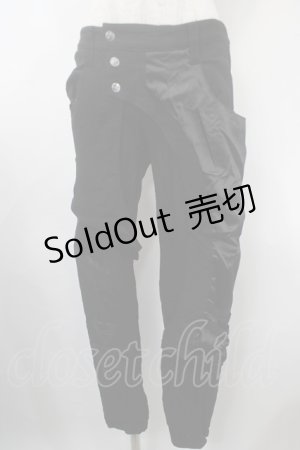 画像: Ozz Croce / レッグカバー付きパンツ  黒 Y-25-03-10-136-OO-PA-SZ-ZY