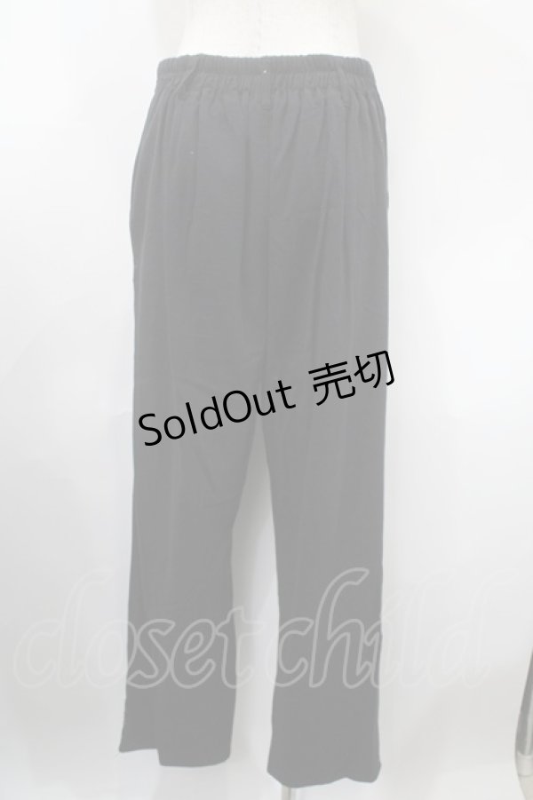 画像2: axes femme / 裾刺繍ストレートパンツ L 黒 Y-25-03-10-141-AX-PA-SZ-ZT340 (2)
