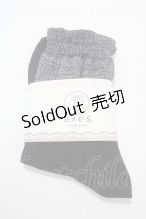 画像: axes femme / Gソックス  黒 Y-25-03-10-019-AX-ZA-SZ-ZY