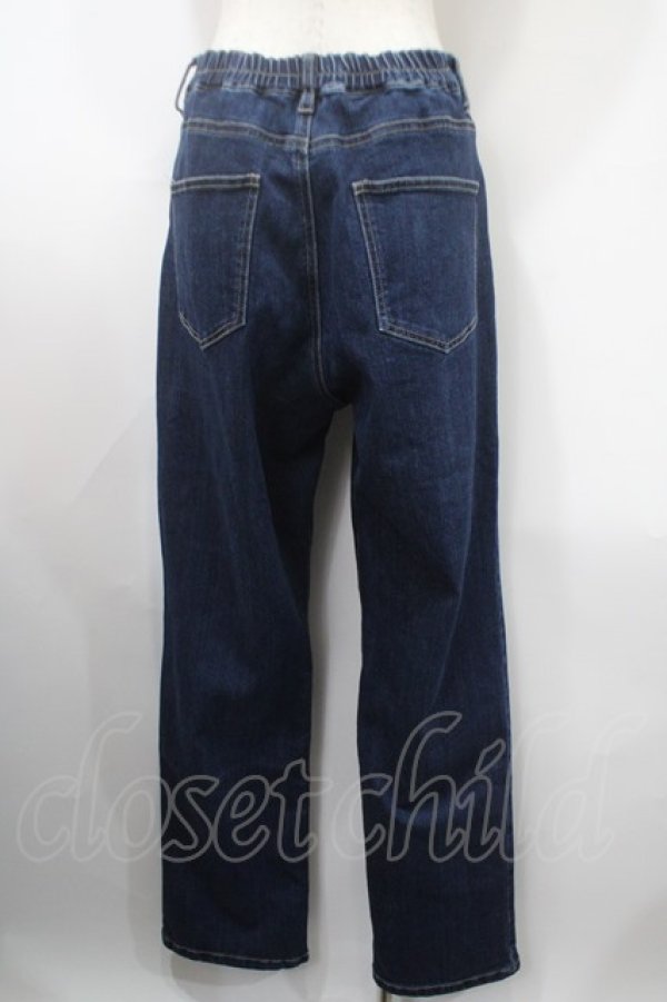 画像2: axes femme / 花×小鳥刺繍ストレートデニム L インディゴ Y-25-03-10-143-AX-PA-SZ-ZS (2)