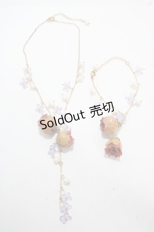 画像1: axes femme / 薔薇×パールブレスレット  ゴールド Y-25-03-10-030-AX-AC-SZ-ZY (1)