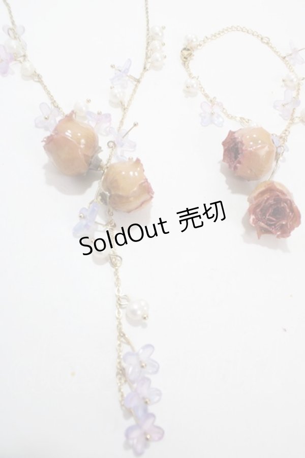 画像2: axes femme / 薔薇×パールブレスレット  ゴールド Y-25-03-10-030-AX-AC-SZ-ZY (2)