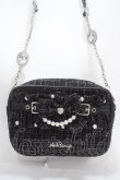 画像1: Ank Rouge / ツイードフリルBag  黒 Y-25-03-10-040-CA-BG-SZ-ZY (1)