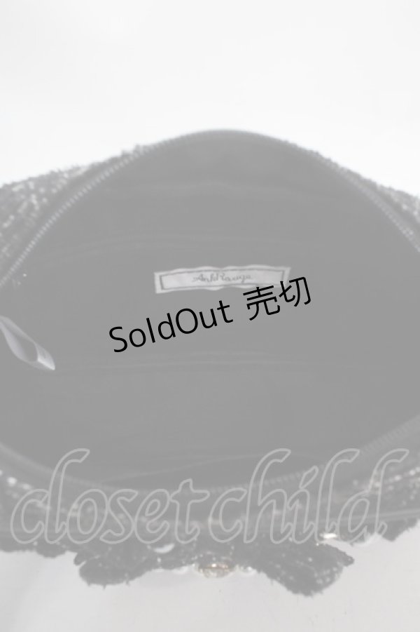 画像4: Ank Rouge / ツイードフリルBag  黒 Y-25-03-10-040-CA-BG-SZ-ZY (4)