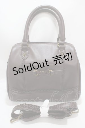 画像: axes femme / リボンビットバッグ  茶 Y-25-03-10-045-AX-BG-SZ-ZY