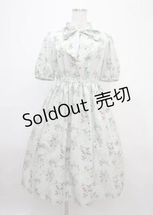 画像: Melody BasKet / 植物図鑑ボウタイワンピース  ミント Y-25-03-11-049-LO-OP-SZ-ZY