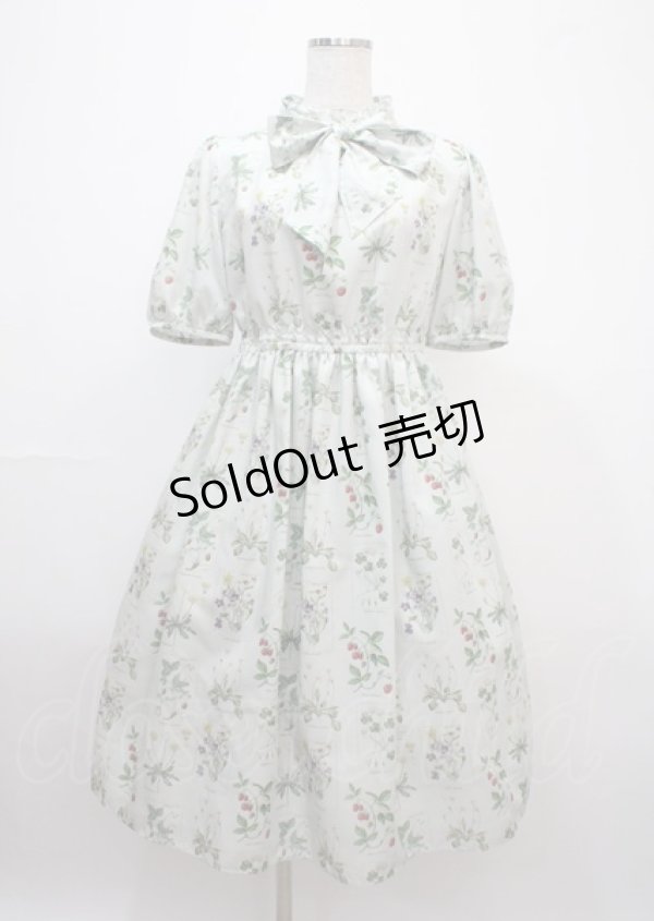 画像1: Melody BasKet / 植物図鑑ボウタイワンピース  ミント Y-25-03-11-049-LO-OP-SZ-ZY (1)