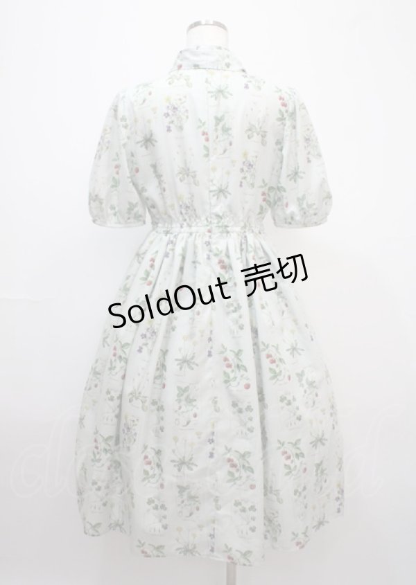 画像2: Melody BasKet / 植物図鑑ボウタイワンピース  ミント Y-25-03-11-049-LO-OP-SZ-ZY (2)