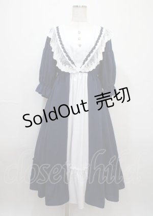 画像: axes femme kawaii / マリアンヌワンピース M 紺 Y-25-03-11-052-AX-OP-SZ-ZY