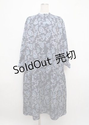 画像: axes femme NOSTALGIE / ペイズリー×ドット柄ワンピース F ブルー Y-25-03-11-059-AX-OP-SZ-ZY