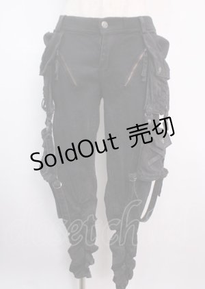画像: Ozz Croce / ポケット付きパンツ  黒 Y-25-03-11-073-OO-PA-SZ-ZY