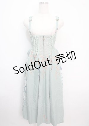 画像: Ozz oneste / 菊華蝶柄袴スカート  ミントグリーン Y-25-03-11-082-OO-SK-SZ-ZY